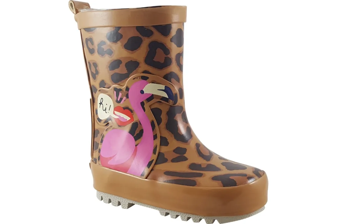Go Banana's Pull On | Removable Insole<Flamingo Rain Boot Girls Wellingtons