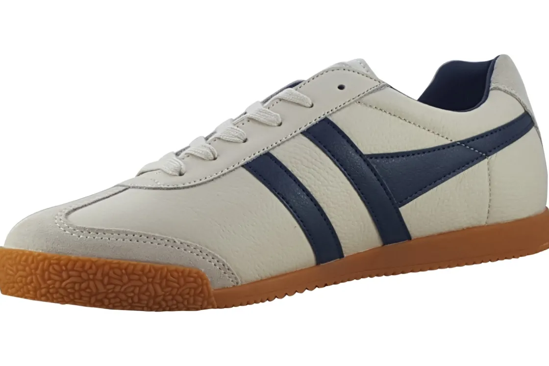 Gola Apron Toe | Mens Shoes<Harrier Leather CMB426 Mens Leather Fashion Trainers