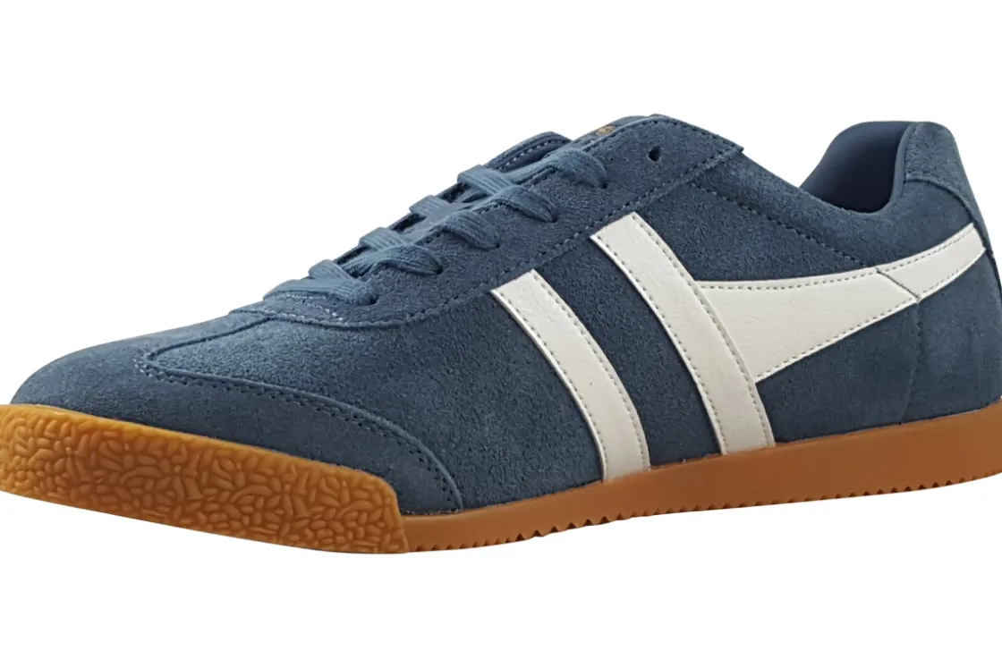 Gola Apron Toe | Mens Shoes<Harrier Suede CMA192 Mens Suede Leather Fashion Trainers
