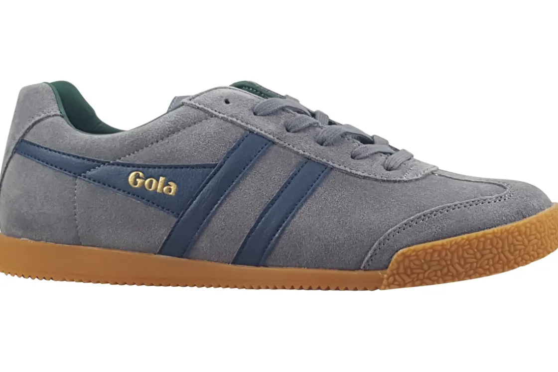 Gola Apron Toe | Mens Shoes<Harrier Suede CMA192 Mens Suede Leather Fashion Trainers