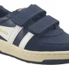 BOY Gola Velcro | Removable Insole<Hawk Strap CKA336 Boys Navy Leather Fashion Trainers