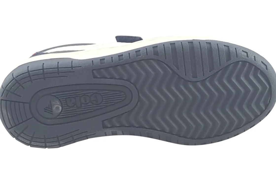 BOY Gola Velcro | Removable Insole<Hawk Strap CKA336 Boys Navy Leather Fashion Trainers