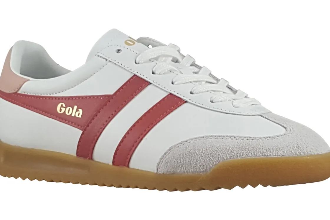 Women Gola Womens Fashion Trainers<Torpedo Leather CLB622 Womens Fashion Trainers White Clay