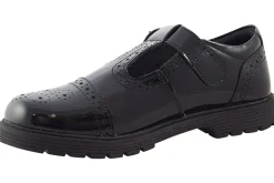 Hush Puppies Junior Girls | Senior Girls<Paloma T-Bar Black Girls Leather School Shoes