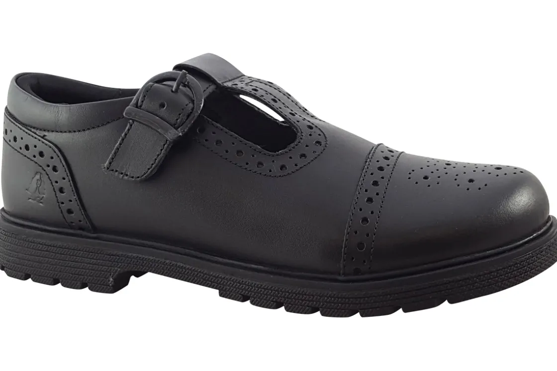 Hush Puppies Junior Girls | Senior Girls<Paloma T-Bar Black Girls Leather School Shoes