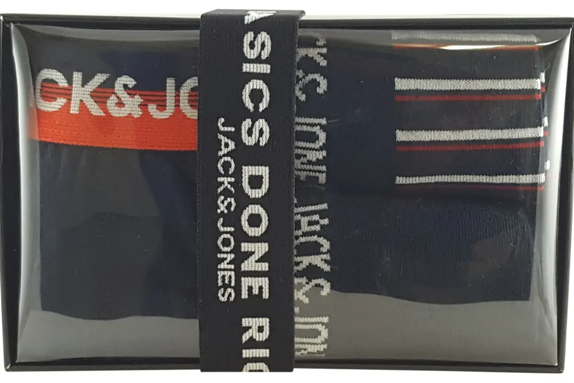 Jack Jones Mens Accessories<Mazon Giftbox 12210741 Navy Mens Cotton Accessories