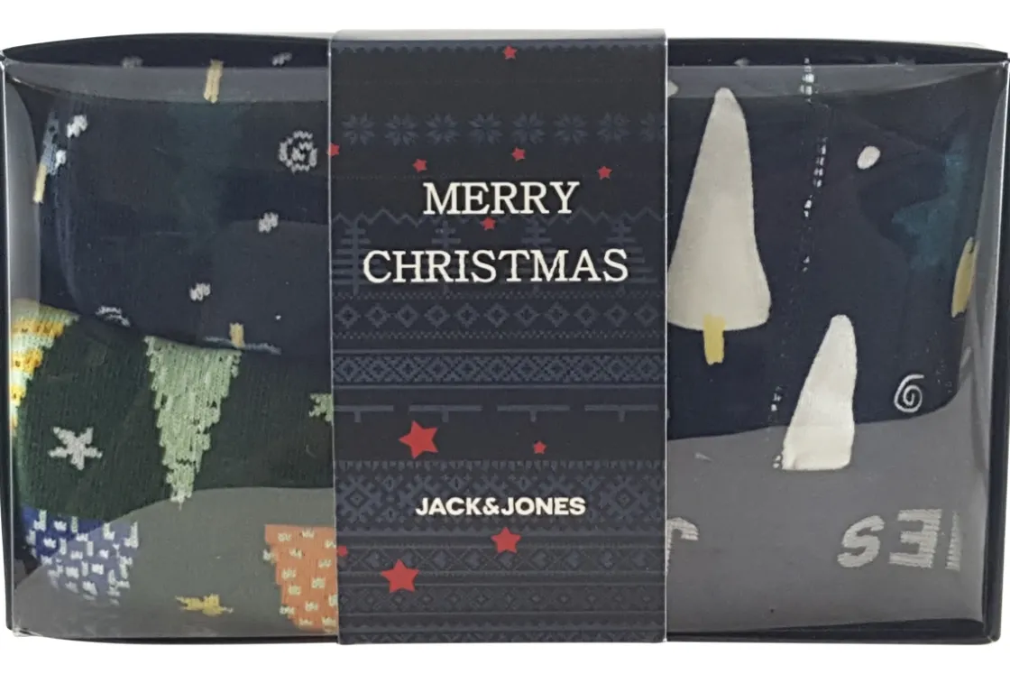 Jack Jones Mens Accessories<Xmas Tree Giftbox 12227537 Navy Mens Cotton Accessories