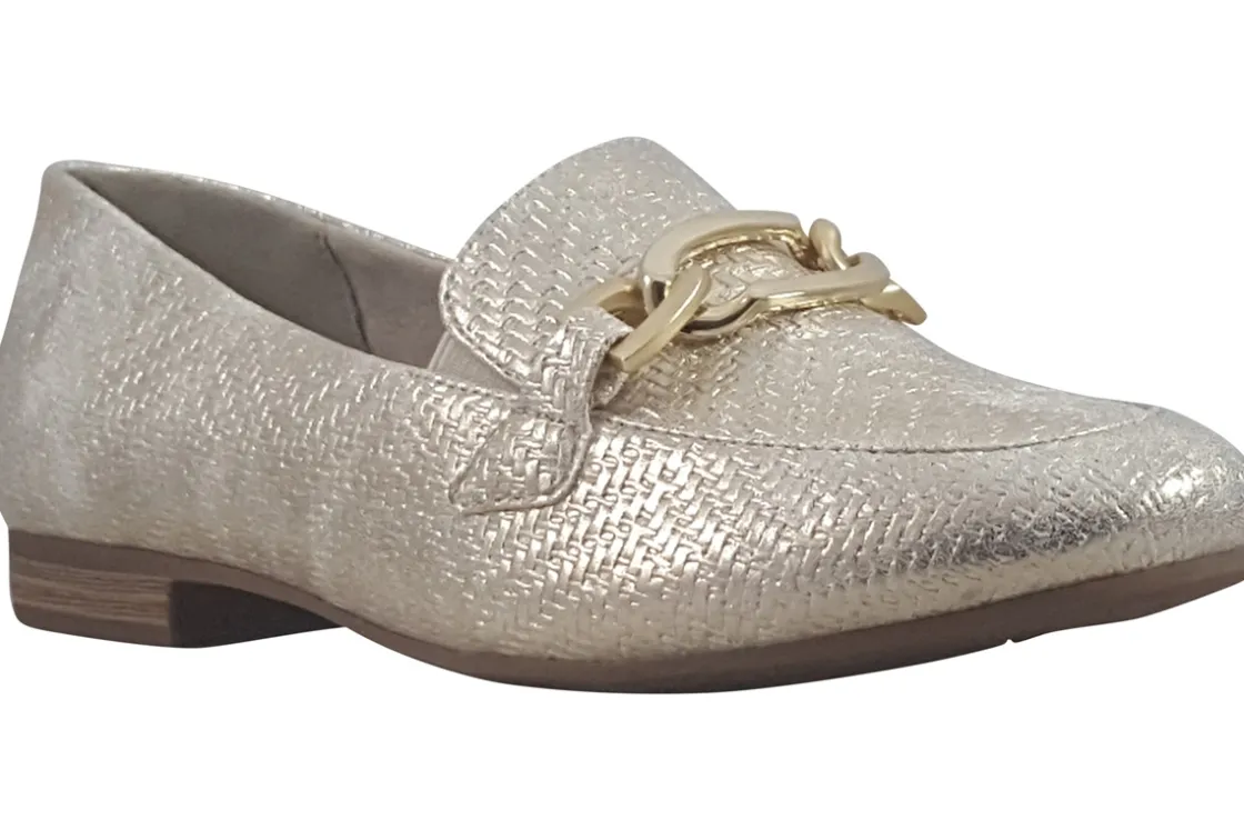 Women Jana Softline Womens Shoes | Womens Loafers<Colley 24264-42 Womens Shoes Gold Metallic