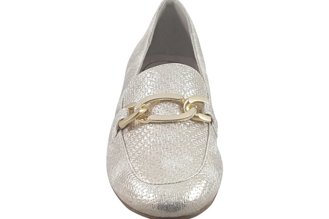 Women Jana Softline Womens Shoes | Womens Loafers<Colley 24264-42 Womens Shoes Gold Metallic