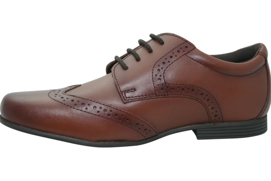 BOY Lambretta Boys Shoes<Tomkin Brogue Boys Leather Shoes
