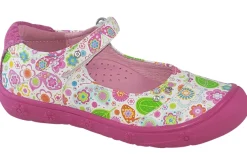 Lea Lelo Velcro | Podiatrist Approved<Flora Dolly 9600 Floral White/Pink Girls Leather Shoes