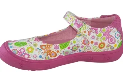 Lea Lelo Velcro | Podiatrist Approved<Flora Dolly 9600 Floral White/Pink Girls Leather Shoes