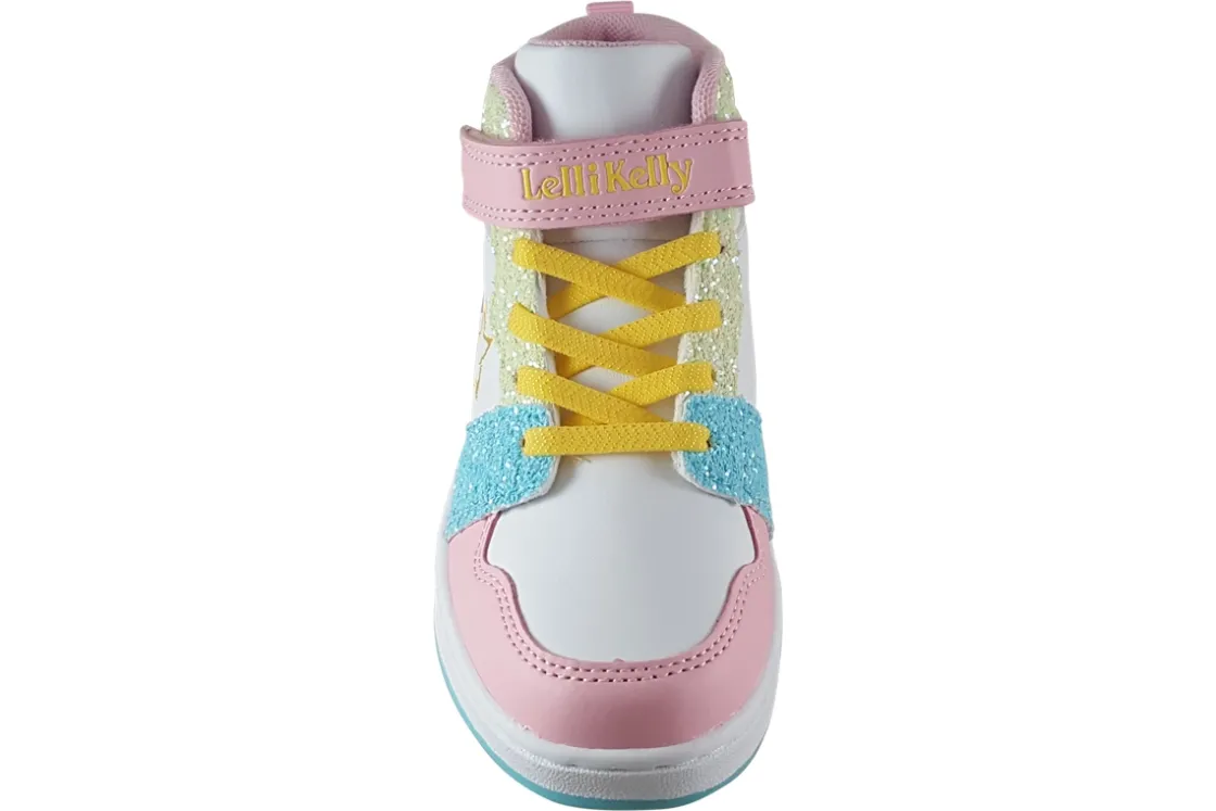 Lelli Kelly Velcro | Girls Boots<Anna Hi-Top LK2016 Black/Pink Girls Boots