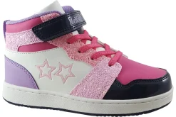 Lelli Kelly Velcro | Girls Boots<Anna Hi-Top LK2016 Black/Pink Girls Boots