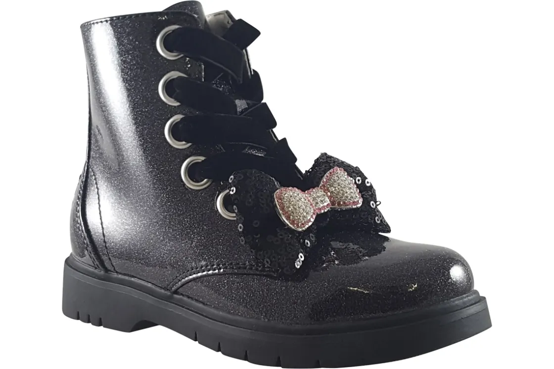 Lelli Kelly Zip | Girls Boots<Fior Di Fiocco LK3736 Girls Leather Patent Ankle Boots