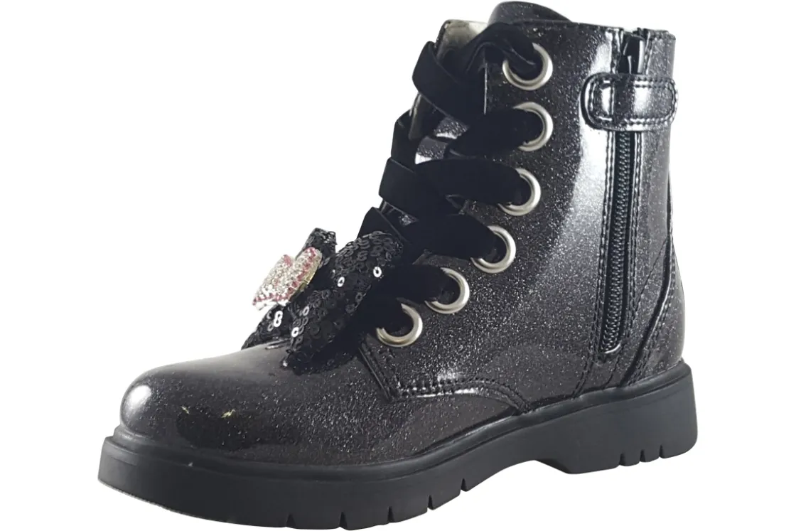 Lelli Kelly Zip | Girls Boots<Fior Di Fiocco LK3736 Girls Leather Patent Ankle Boots