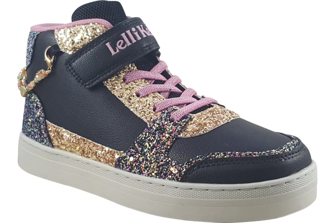 Lelli Kelly Velcro | Girls Boots<Gioiello Mid LK4412 Girls Black Gold Fashion Trainers
