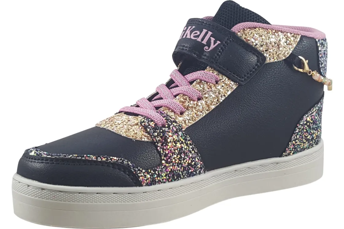 Lelli Kelly Velcro | Girls Boots<Gioiello Mid LK4412 Girls Black Gold Fashion Trainers