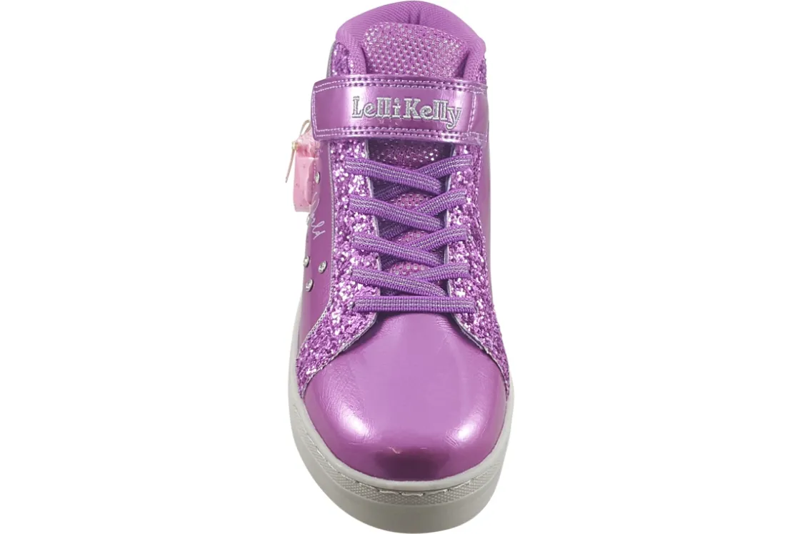 Lelli Kelly Velcro | Lights<Mille Stelle Hi LK4486 Girls Purple Fashion Trainers