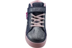 Lelli Kelly Velcro | Lights<Mille Stelle Luci Hi LK2286 Blue Girls Leather Boots