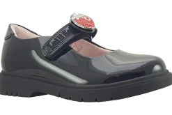 Lelli Kelly Junior Girls | Girls Shoes<Strawberry 2.0 LK8914 Girls Black Leather Patent School Shoes