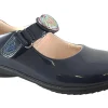 Lelli Kelly Junior Girls | Velcro<Valentina Straps LK8105 Girls Leather Patent School Shoes