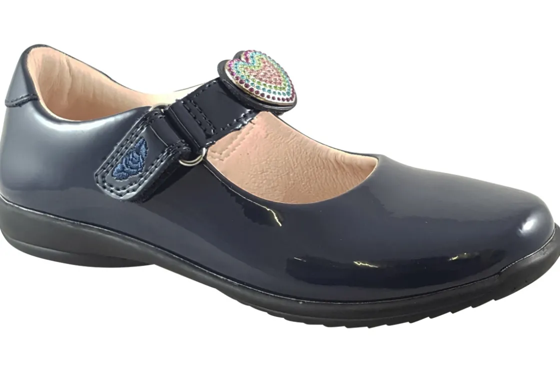 Lelli Kelly Junior Girls | Velcro<Valentina Straps LK8105 Girls Leather Patent School Shoes