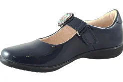 Lelli Kelly Junior Girls | Velcro<Valentina Straps LK8105 Girls Leather Patent School Shoes
