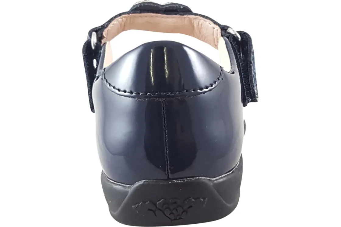Lelli Kelly Junior Girls | Velcro<Valentina Straps LK8105 Girls Leather Patent School Shoes