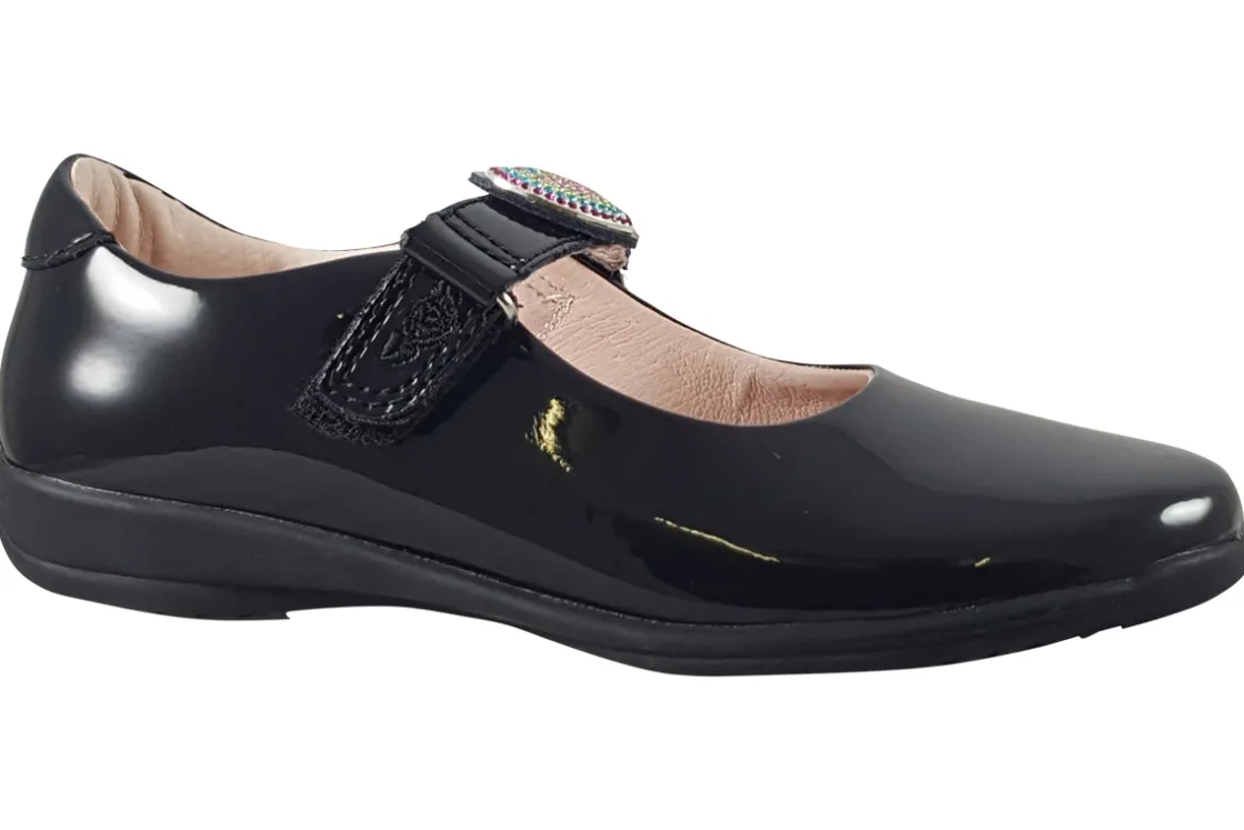 Lelli Kelly Junior Girls | Velcro<Valentina Straps LK8105 Girls Leather Patent School Shoes