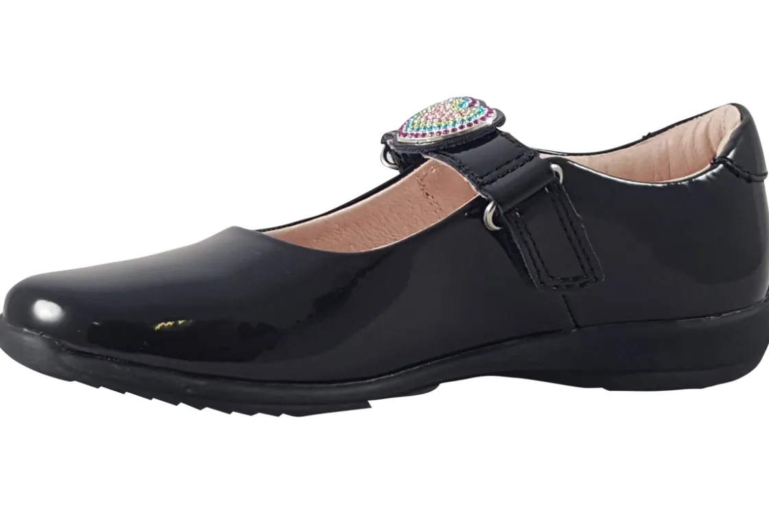 Lelli Kelly Junior Girls | Velcro<Valentina Straps LK8105 Girls Leather Patent School Shoes