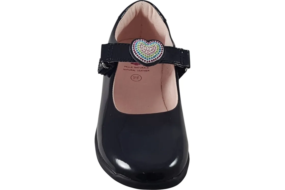Lelli Kelly Junior Girls | Velcro<Valentina Straps LK8105 Girls Leather Patent School Shoes