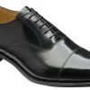 Loake Oxford Toe Cap | Mens Shoes<747 Black Mens Leather Shoes