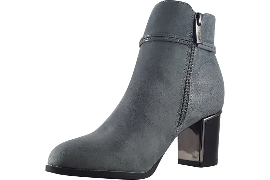 Women Lotus Womens Boots<Autumn ULB292 Womens Suede Effect Ankle Boots