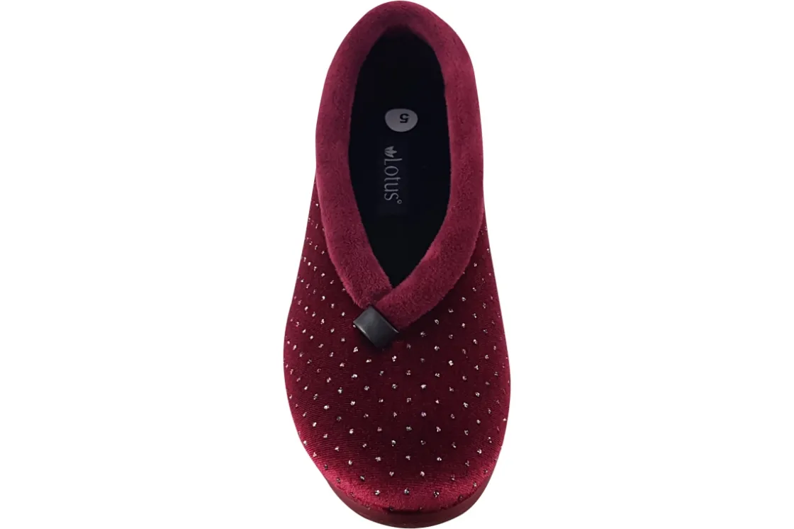 Women Lotus Womens Slippers<Beverley ULH048 Womens Velvet Slippers