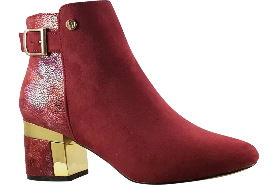 Women Lotus Womens Boots<Cassandra ULB291 Womens Suede Effect Ankle Boots