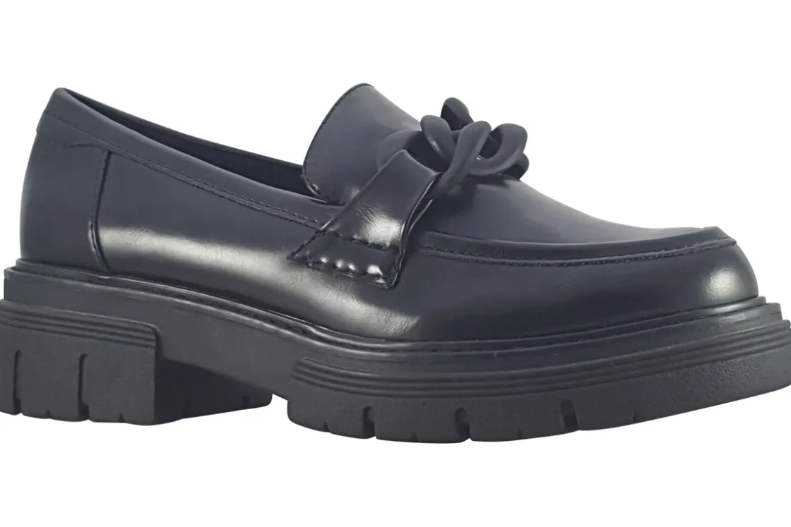 Women Marco Tozzi Senior Girls | Womens Shoes<Ross 3 24705-41 Black Womens Loafer Shoes