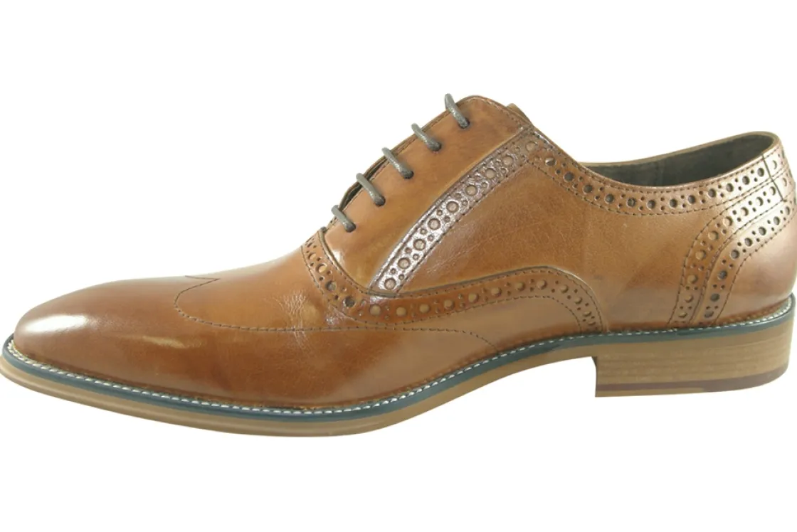 Paolo Vandini Mens Shoes | Brogues<Praze Mens Leather Brogue Shoes