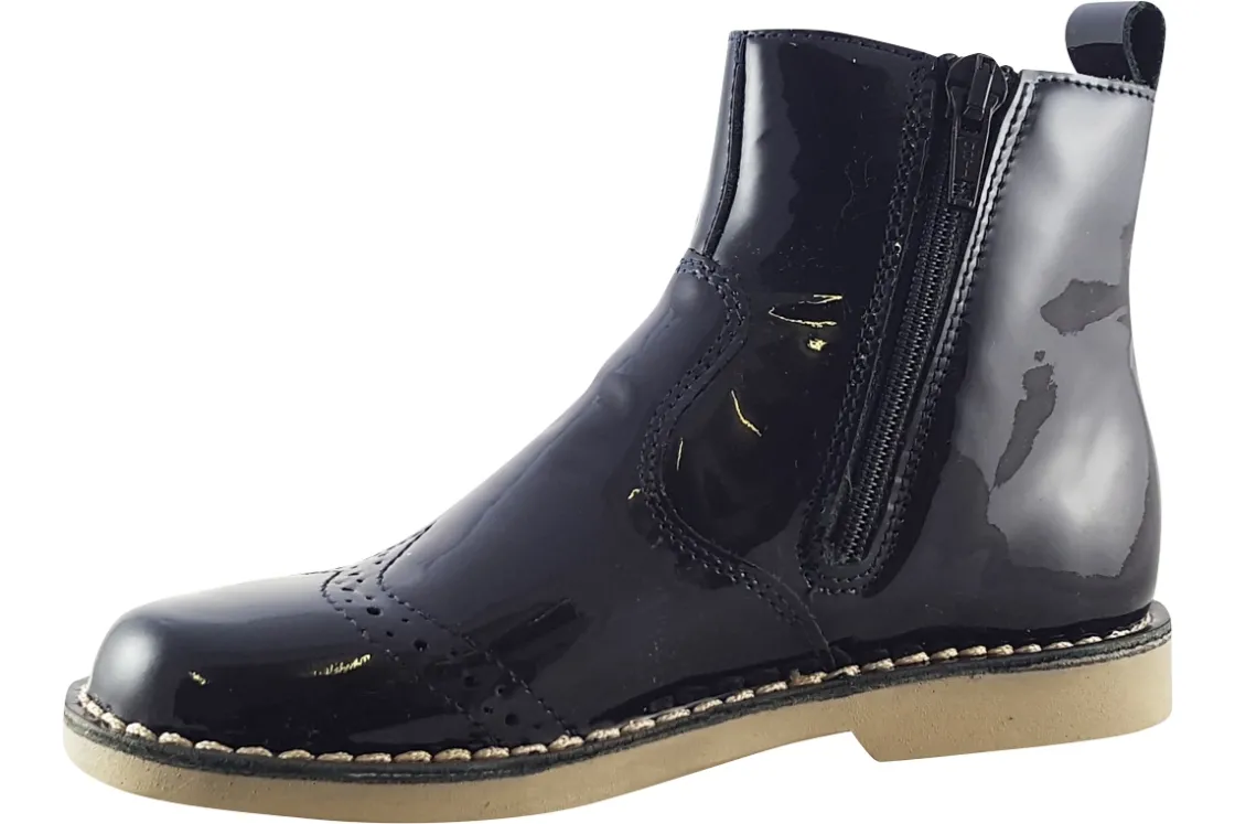 Ricosta Zip | Removable Insole<Dallas II 7600102 Girls Leather Patent Boots