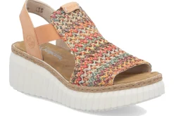 Women Rieker Womens Sandals<Humming-Bird 69172 Womens Wedge Sandals