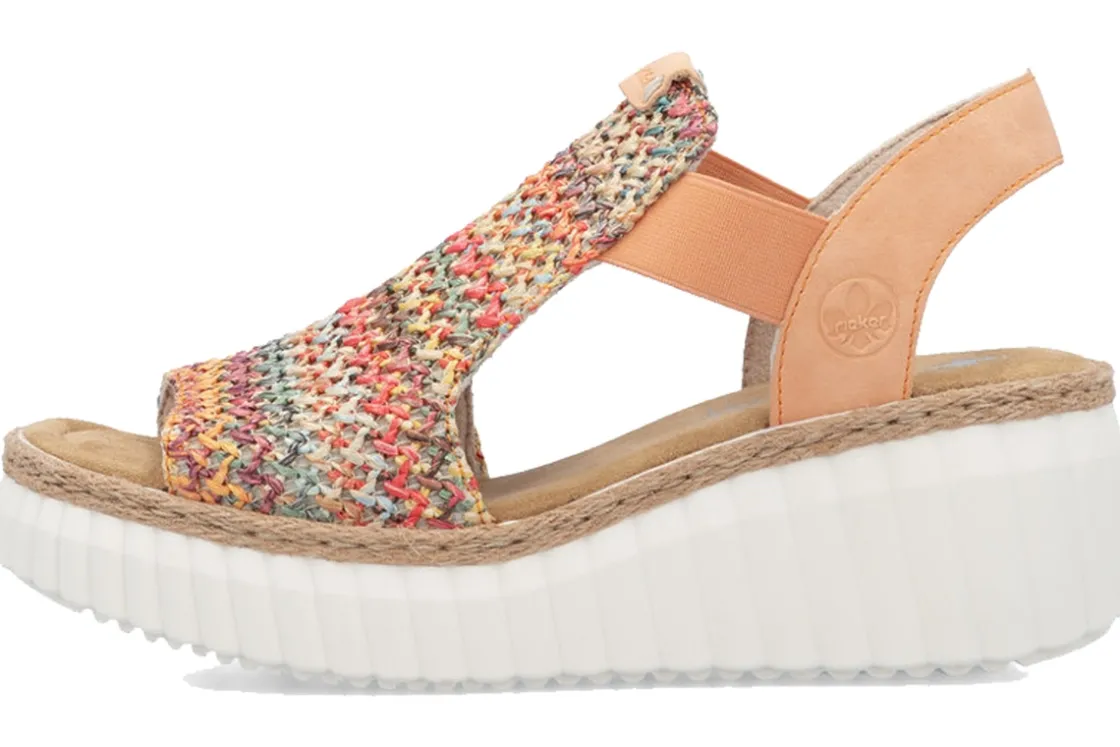 Women Rieker Womens Sandals<Humming-Bird 69172 Womens Wedge Sandals