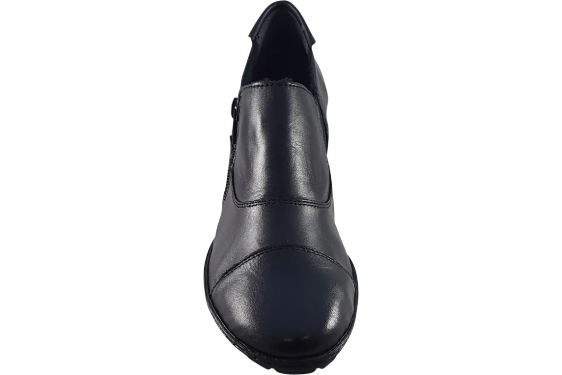 Women Rieker Womens Shoes<Officer 5717301 Black Womens Leather Shoes