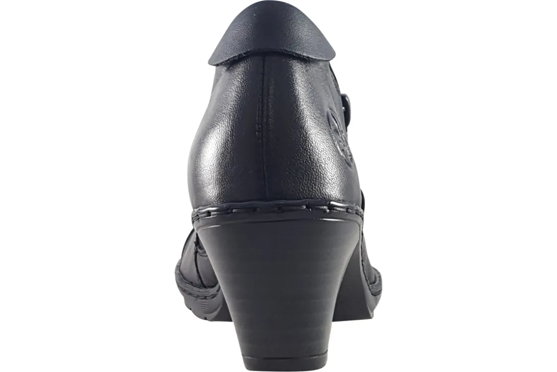 Women Rieker Womens Shoes<Officer 5717301 Black Womens Leather Shoes