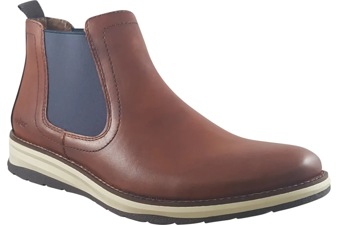 Rieker Plain Toe | Mens Boots<Saville 14752 Mens Leather Slip-on Boots