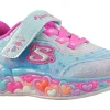 Skechers Velcro | Lights<Eternal Hearts 302696N Girls Trainers