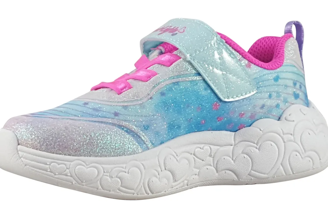 Skechers Velcro | Lights<Eternal Hearts 302696N Girls Trainers