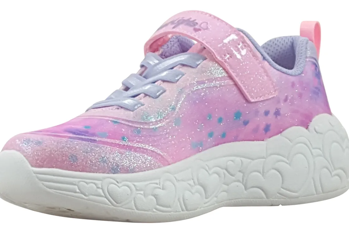 Skechers Velcro | Girls Trainers<Eternal Hearts 302696L Girls Fashion Trainers Light Pink Multi