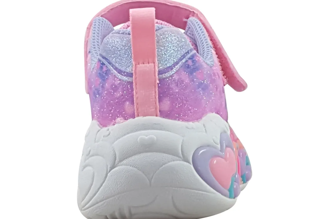 Skechers Velcro | Girls Trainers<Eternal Hearts 302696L Girls Fashion Trainers Light Pink Multi