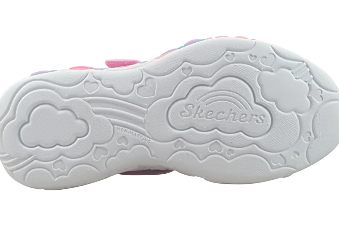 Skechers Velcro | Girls Trainers<Eternal Hearts 302696L Girls Fashion Trainers Light Pink Multi