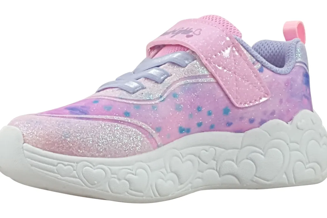 Skechers Velcro | Lights<Eternal Hearts 302696N Girls Trainers